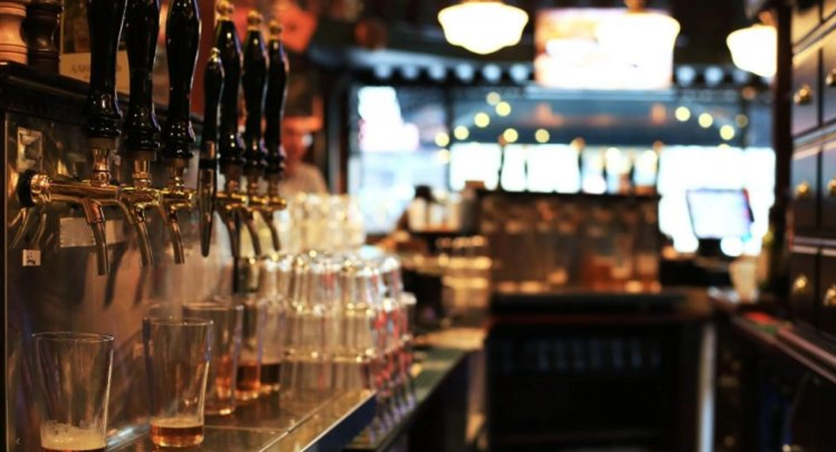 liquor bottles in bar