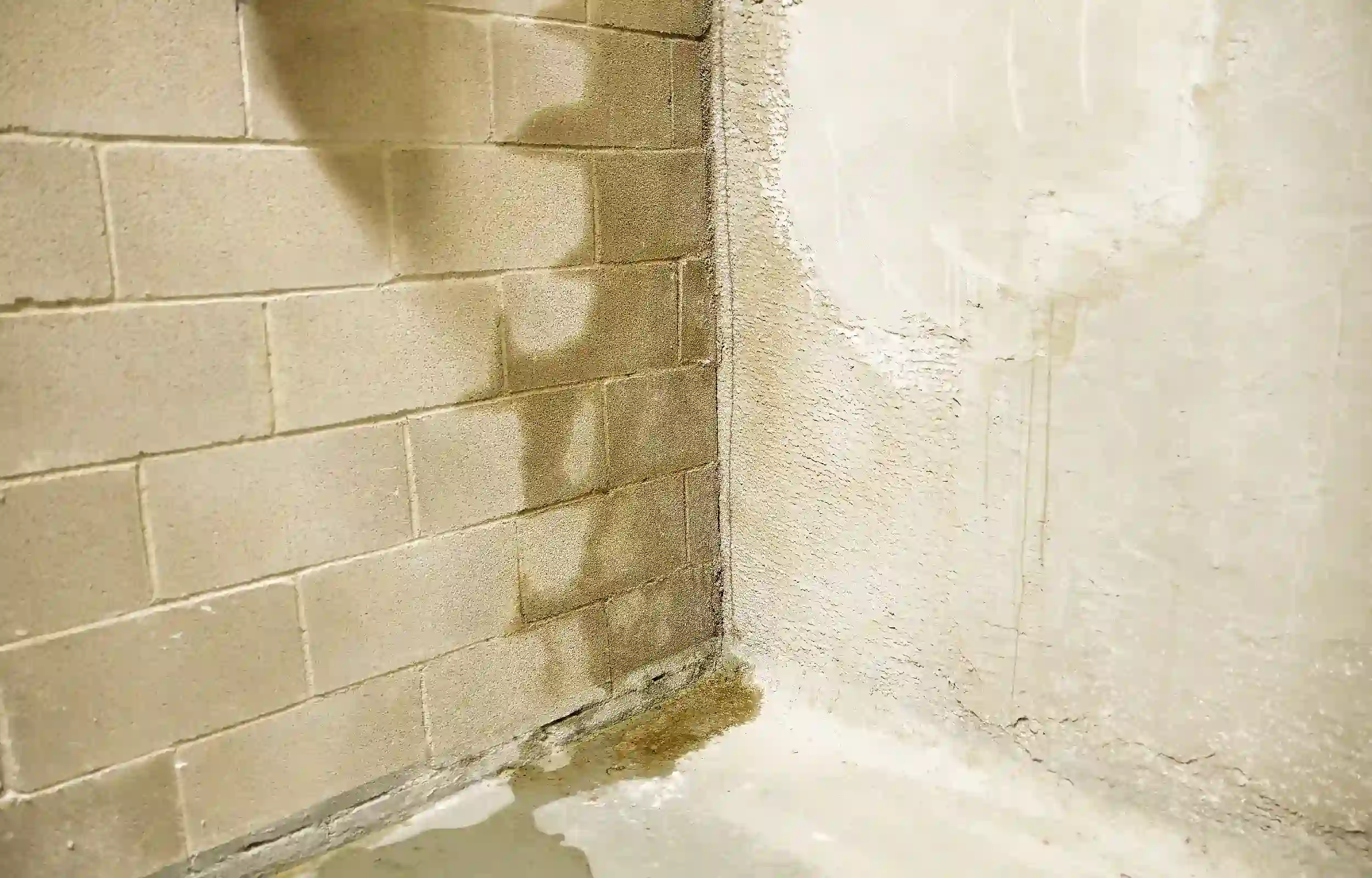 moisture damage to a wall