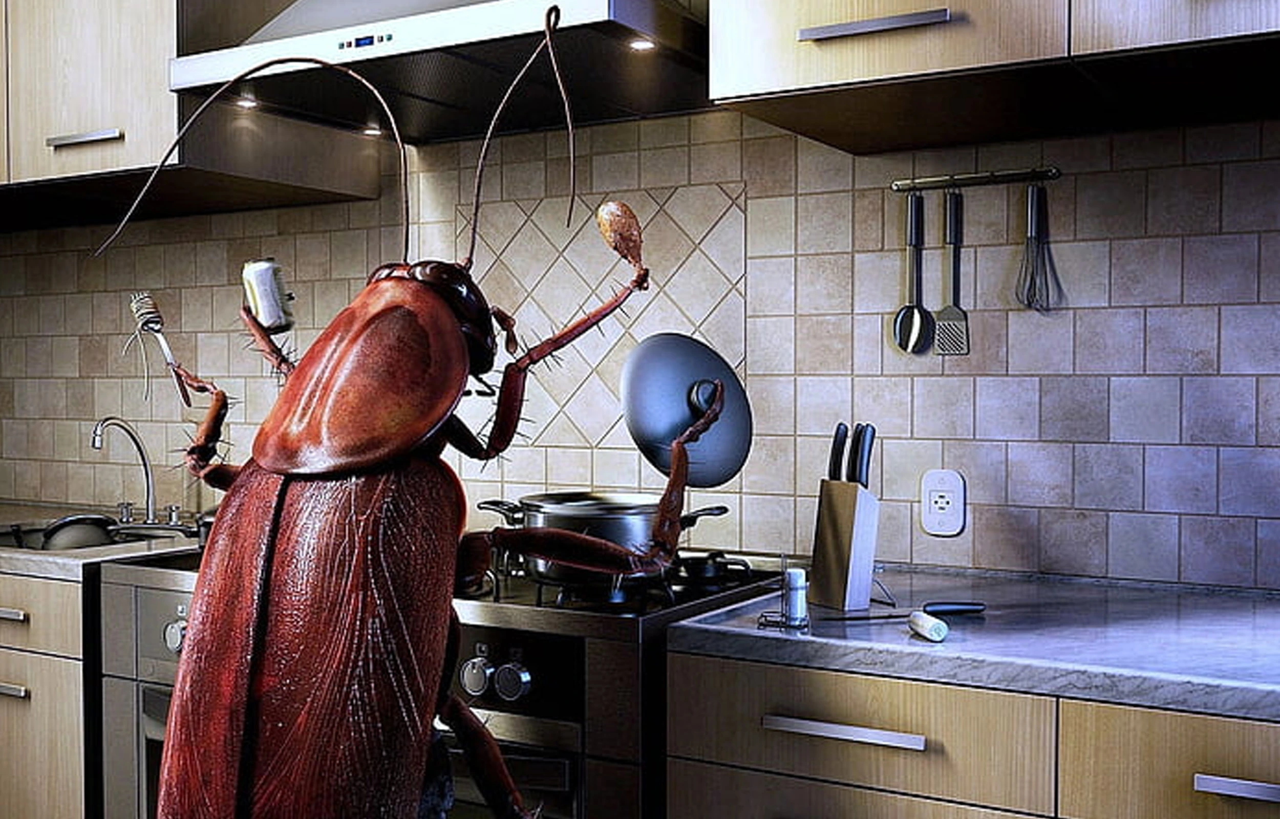 kakkerlak in keuken