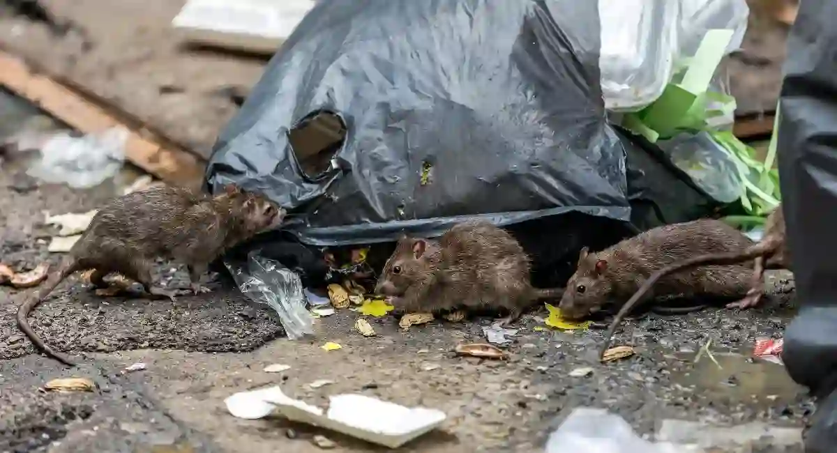rats chew through garbage bag