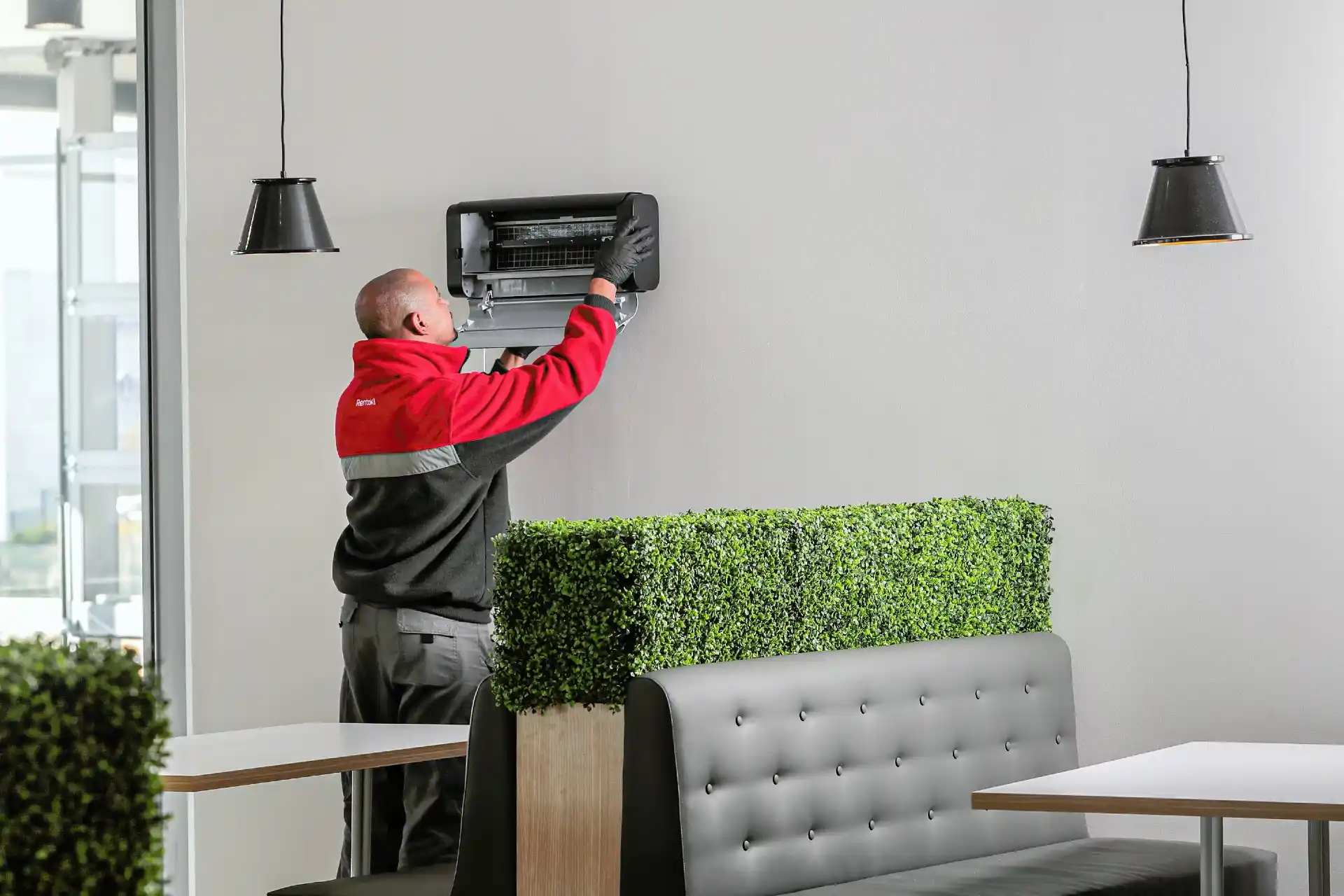 Colleague installing Lumnia