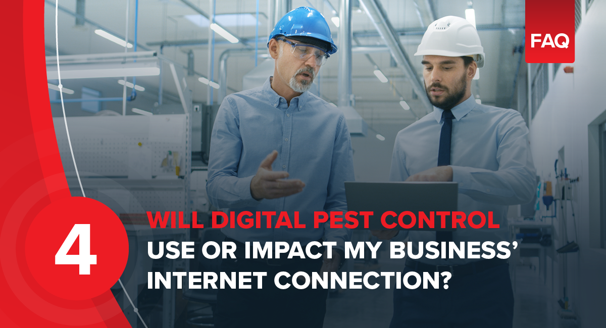 Does digital pest control use or impact your business' internet connection?